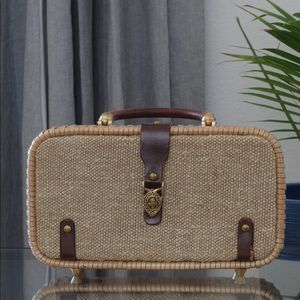 Vintage Straw Tan Handbag